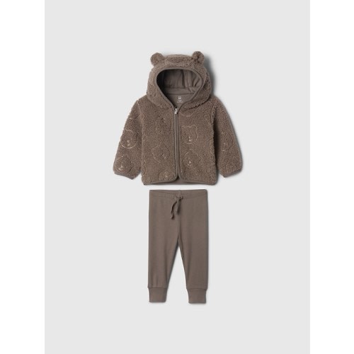 Baby Sherpa Bear Hoodie Outfit Set | Gap