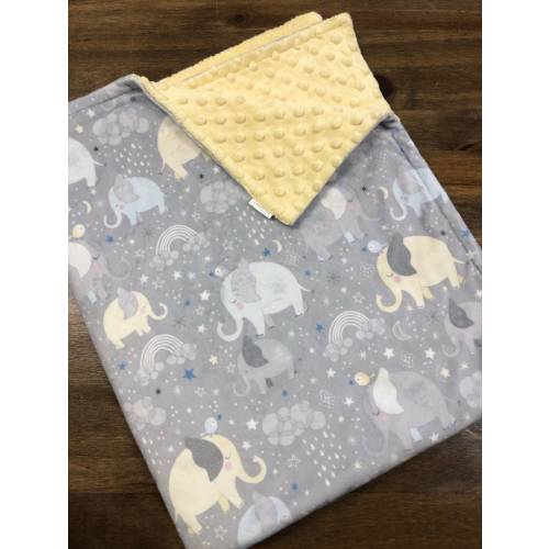Elephant Minky Blanket Cuddle Blanket Shannon Fabrics Baby Blanket