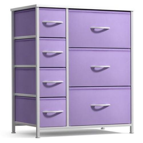 Sorbus Dresser with 7 Drawers - Storage Chest Organizer with Steel Frame, Wood Top, Handles, Fabric Bins