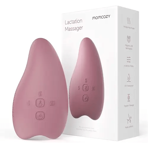 Warming Lactation Massager for Breastfeeding, QDD Heat and Vibration Breast  Massager Postpartum Essentials to Relieve Clogged Ducts, Improve Milk Flow,  Cyan 