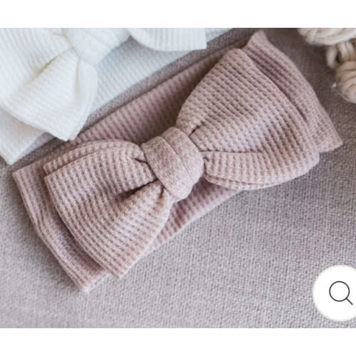Large Waffle Knit Bow