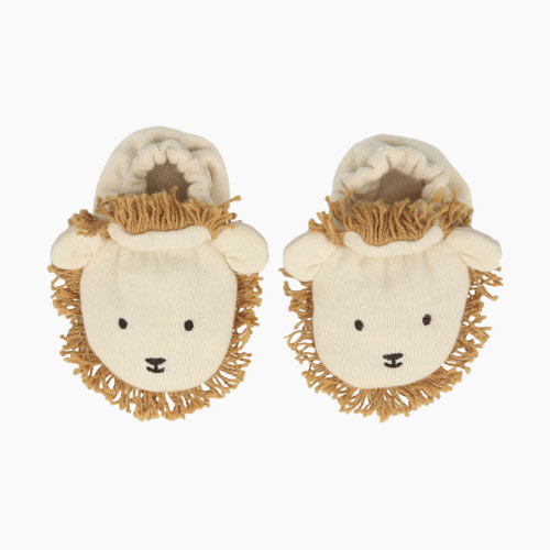 MERI MERI Knit Baby Booties - Lion, 0-6 Months