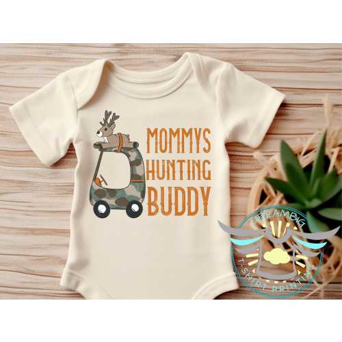 Mommy's Hunting Buddy Baby Onesie® Deer Hunting Baby Outfit, Cute Baby Boy Clothes, Hunting Themed Baby Gift, Future Hunter, Hunting Season