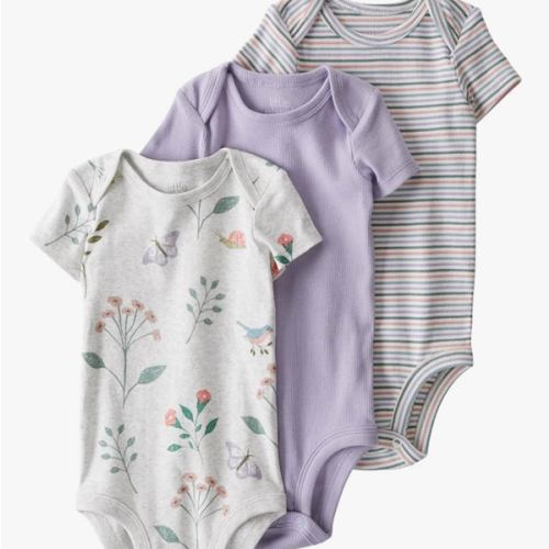little planet by carter's unisex-baby 3-pack Short Sleeve Bodysuits Made With Organic Cotton