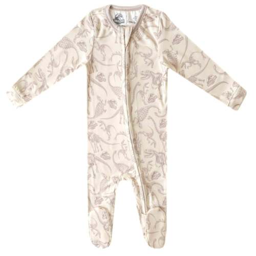 Zip-Up Footie Pajama - Jurassic Park Fossils