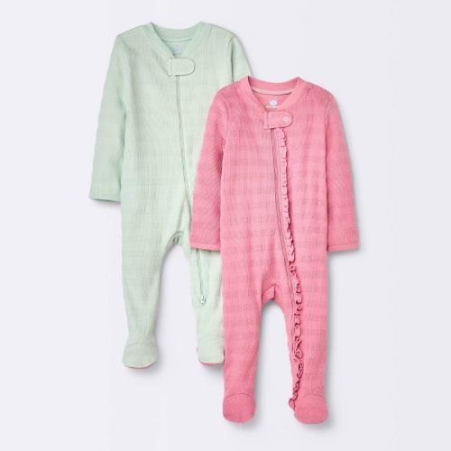 Baby 2pc Waffle Sleep N' Play - Cloud Island™ Pink, Size: 3-6M