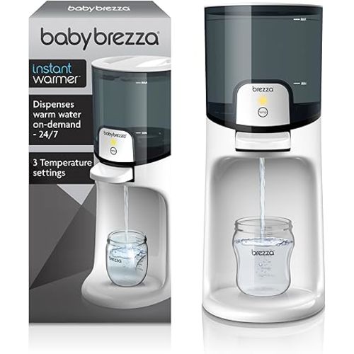 Baby Brezza Instant Baby Bottle Warmer - Fast Water Warmer Instantly Dispenses 24/7 in 3 Temperatures, White