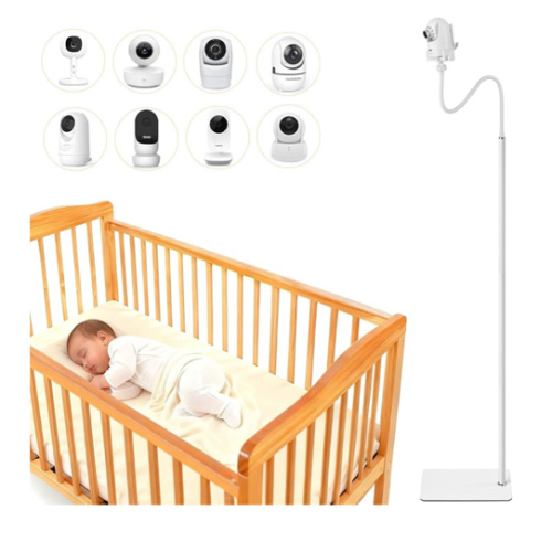 iTODOS Baby Monitor Floor Stand Holder Mount Compatible with Infant Optics DXR-8 Pro,Nanit Pro & Flex Stand,VTech VM819/VM901,HelloBaby HB6550/6560,Owlet,Momcozy,eufy,Motorola and 1/4 Threaded Camera