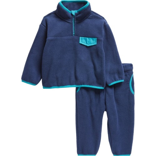 Baby Cozy Fleece Sweater & Pants Set, Navy Peacoat