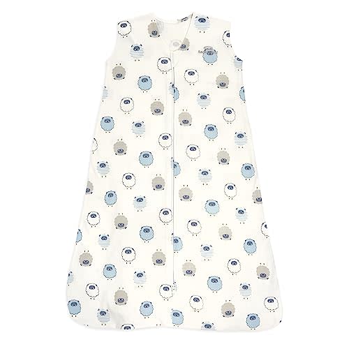 HALO SleepSack, 100% Cotton Wearable Blanket, Swaddle Transition Sleeping Bag, TOG 0.5, Sleepy Sheep, Medium, 6-12 Months