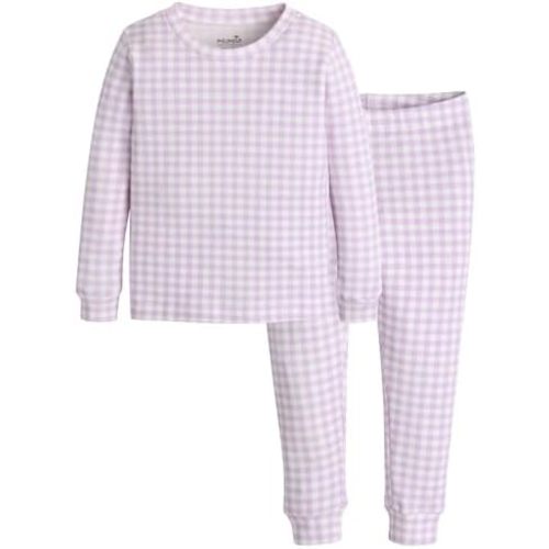 moimoln Plaid Check Soft Cotton Modal 6M-8Y Baby Toddler Long-Sleeve Snug-Fit Pajama Sleepwear Daily