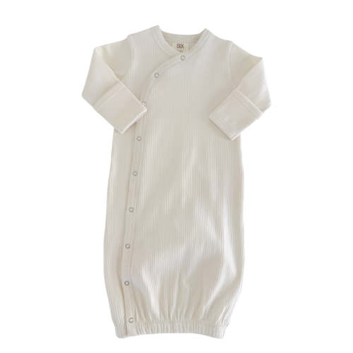 Ivory / Organic Ribbed Gown