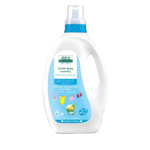 Aleva Naturals Gentle Baby Laundry, Effective Plant based Formula, Laundry Liquid, Fragrance Free, Tough on Stains and Dirt, Sensitive Skin friendly (40 Loads) - 40 fl. oz, 1.2 L