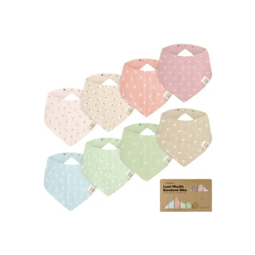 8-Pack Lumi Muslin Bandana Bibs