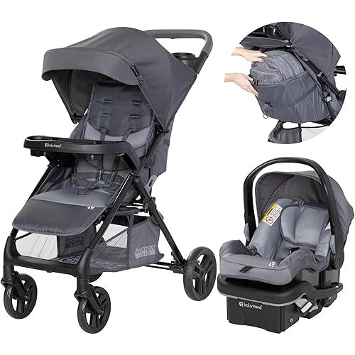 Baby Trend Passport® Cargo Stroller Travel System with EZ-Lift™ PLUS Infant Car Seat, Grey Bamboo