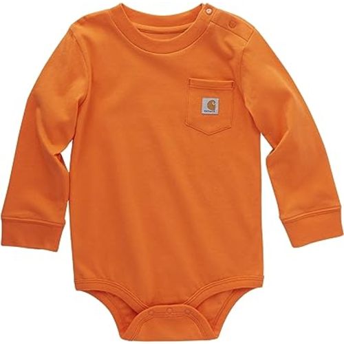 Carhartt Unisex Baby Long-Sleeve Pocket Bodysuit