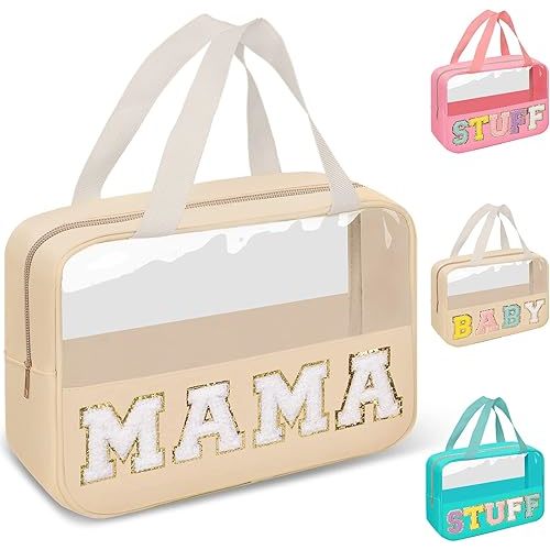 Preppy Clear Make up Bag Makeup Bags Cosmetic Toiletry Storage Tote for Women