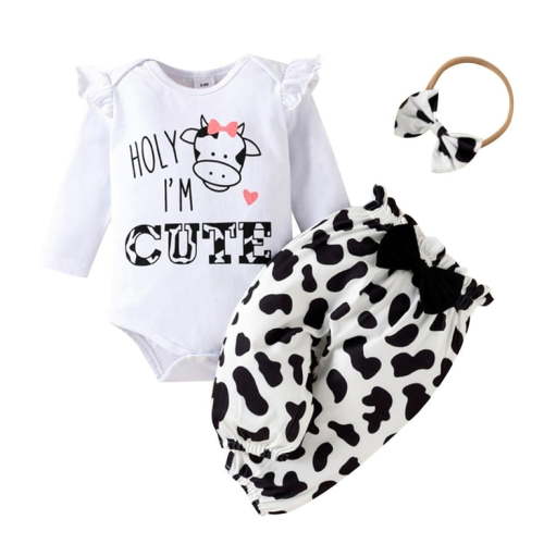 PatPat Newborn Baby Girl Clothes Long Sleeve Romper Bodysuit and Pants Outfit Set, 3-6 Months - Shop Black Friday Deals for 2024!