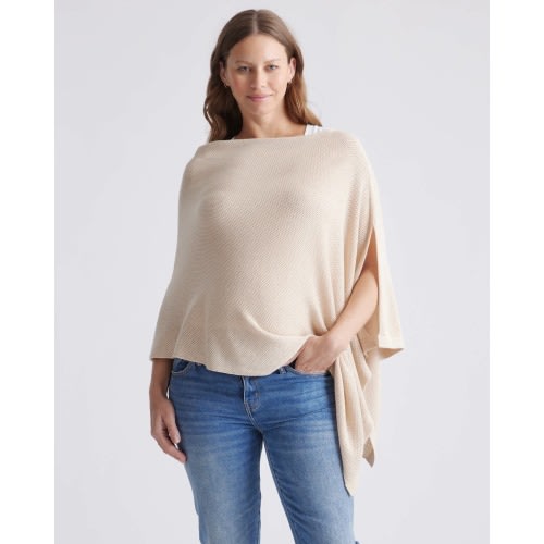 Lightweight Cotton Cashmere Nursing Shawl