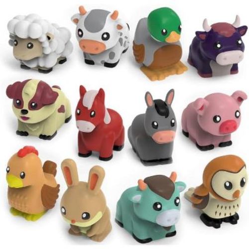Tub Works Barnyard Mold Free Bath Toys, 12 Pack