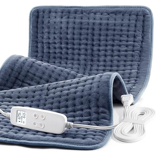 Heating Pad for Back Pain Relief, Extra Large 33 x 17 inches, Portable Heating Pad for Shoulder, Neck, Cramp, Menstrual Pain, with Upgraded 6 Timer and 6 Temperature Controller