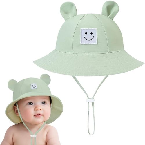 Baby Toddler Bucket Hats Infants Sun Protection Hats for Kids Girls Summer Cap Wide Brim Beach Hats