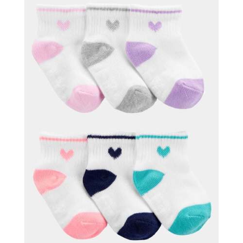 Baby Girl 6-Pack Crew Socks - Carter's | Carter's