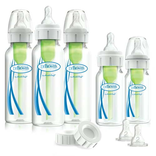 Dr. Brown's Options+ Anti-colic Baby Bottles, Newborn Feeding Set