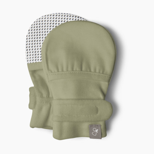 Goumi Kids Stay-On Organic Baby Mitts - Artichoke, 3-6 M