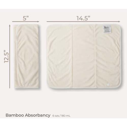 2-4-2 Bamboo Prefold Insert 7 Pack with Snaps