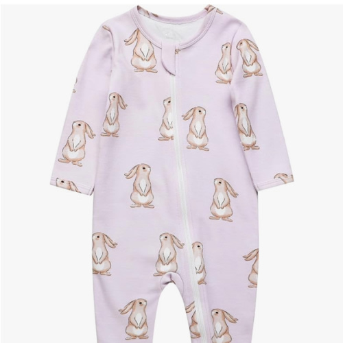 O2 BABY Baby Boys Girls Organic Cotton Zip-Front Sleeper Pajamas, Footed Sleep 'n Play