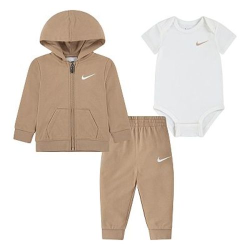 Baby Nike Bodysuit Full-zip Hoodie And Sweatpants 3-Piece Set