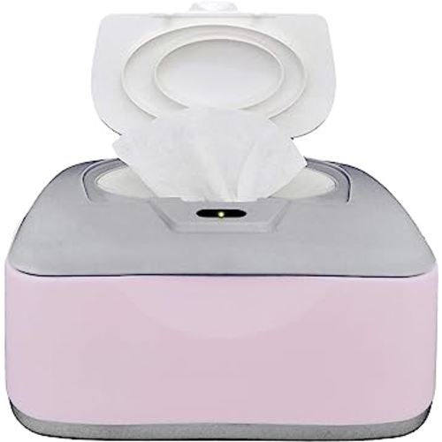 Baby Wet Wipes Warmer & Dispenser, Holder and Case - Purple, Playful/Cute, with Easy Press On/Off Switch, Holds 100 Wipes, Worldwide Use