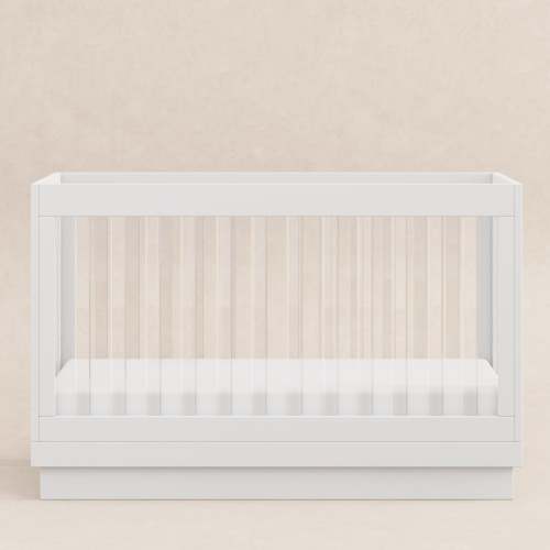 Harlow Acrylic 3-in-1 Convertible Crib with Toddler Bed Conversion Kit
