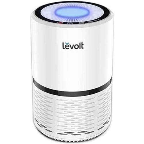 LEVOIT Air Purifiers for Home, High Efficient Filter for Smoke, Dust and Pollen in Bedroom, Filtration System Odor Eliminators for Office with Optional Night Light, LV-H132 1 Pack, White