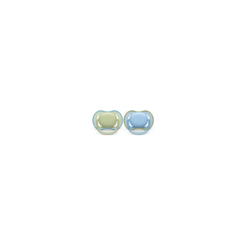 Philips Avent Ultra Air Pacifier 0-6M, Pastel Green / Celestial Blue, 2 Pack, SCF085/21