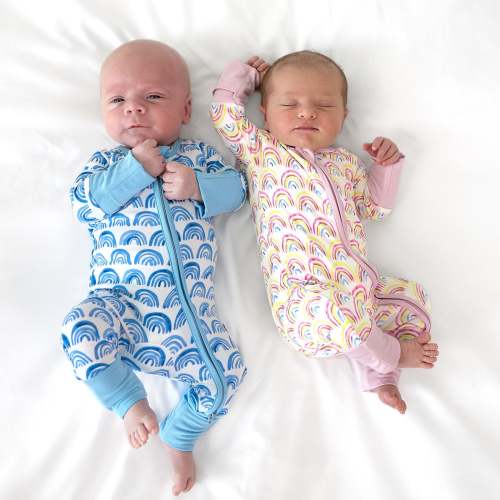 Bamboo Viscose Zip Romper Pajamas | Little Sleepies