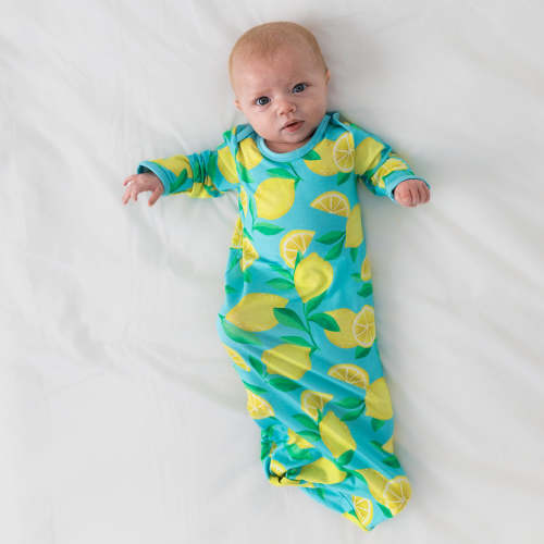 Blue Sunny Citrus Infant Gown – Little Sleepies