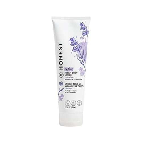 The Honest Company Hydrating Face + Body Lotion | Fast Absorbing, Naturally Derived, Hypoallergenic | Lavender Calm, 8.5 fl oz