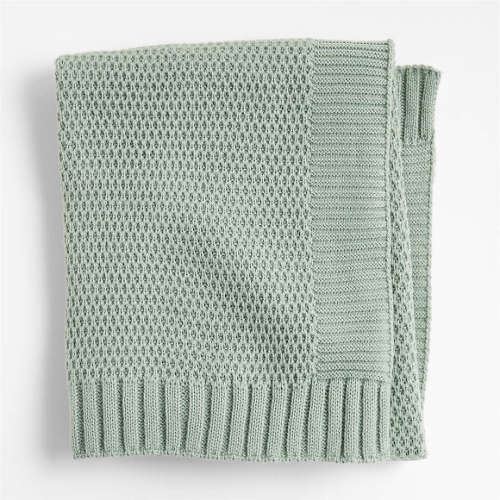 Bubble Knit Verte Green Baby Stroller Blanket