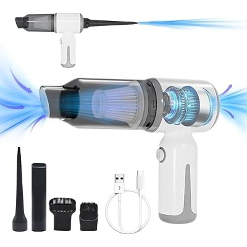 Mini Cordless Car Vacuum, Wireless Handheld Vacuum Cleaner 9KPa High Power Suction, Portable 3 in 1 Little Vacuum &Air Blower & Pump,USB-C Charging for Small Space at Car Home&Office