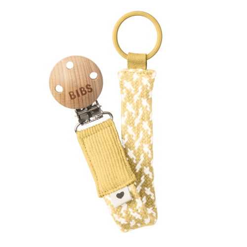Pacifier Clip - Pale Butter/Ivory