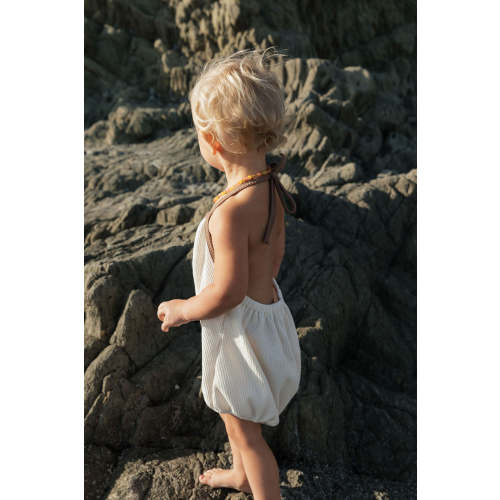Lyle Halter Romper in Cream