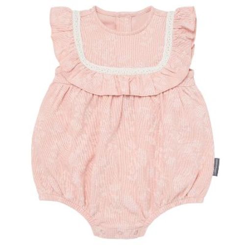 Modern Moments™ by Gerber Baby Girls' Ruffle Bubble Romper, Rose 2-Tone Floral, 6-9 Months