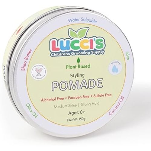Baby Hair Gel – 5oz Plant-Based Styling Hair Pomade for Infants – No Parabens or Sulphates – Medium Shine and Strong Hold Hair Paste for Kids
