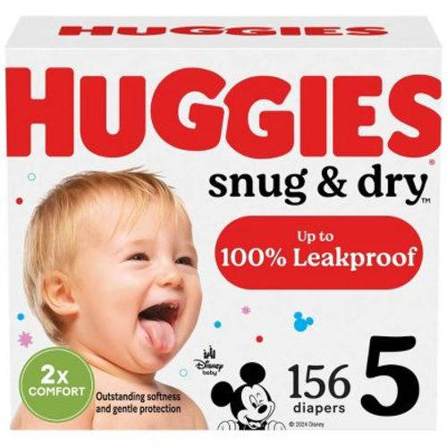 Huggies Snug & Dry Baby Disposable Diapers Huge Pack - Size 5 - 116ct