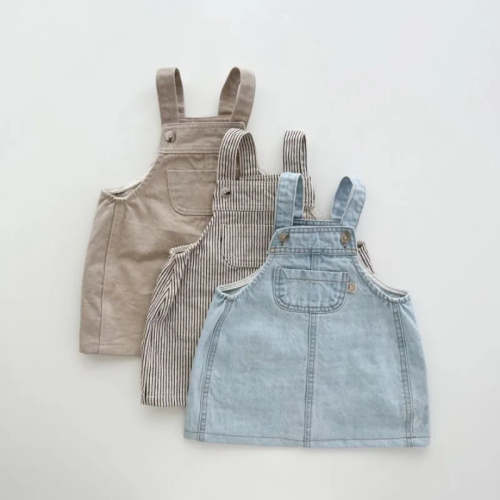 Denim Suspender Dress – August + Willow