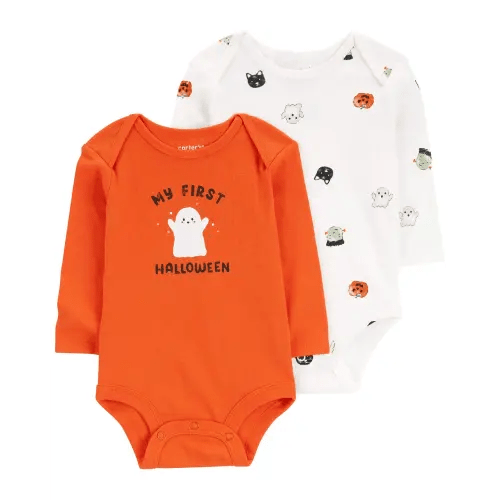 Baby 2-Pack Halloween Long-Sleeve Bodysuits - Carter's | Carter's