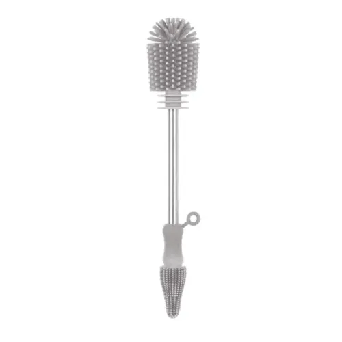 Haakaa Double-Ended Bottle Brush Grey | Baby Bunting AU
