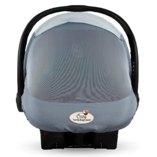 Cozybaby Combo Pack With Mesh Breathable Sun And Bug Cover And Lightweight Spring Or Summer Cozy Cover For Baby Carriers, Glacier Gray